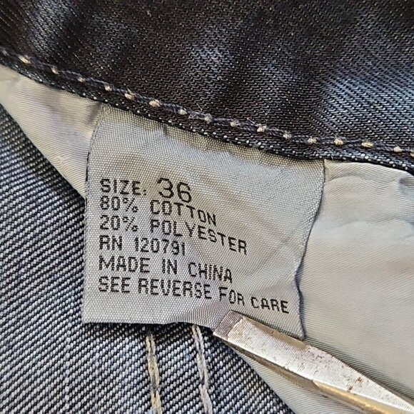 True Rock Jeans Men's 36x30 Straight Leg Dark Wash 7 Pockets Contrast Stitch EUC - Picture 16 of 16